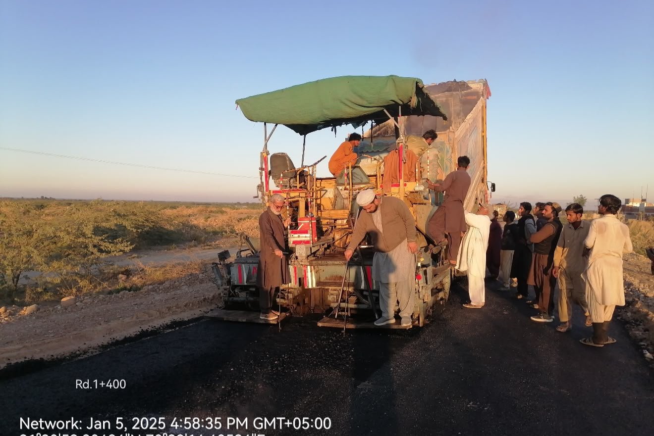 Completed road construction project, ZHA Construction Co.